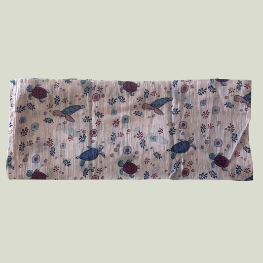 Bright Rose Sea Turtle Scarf