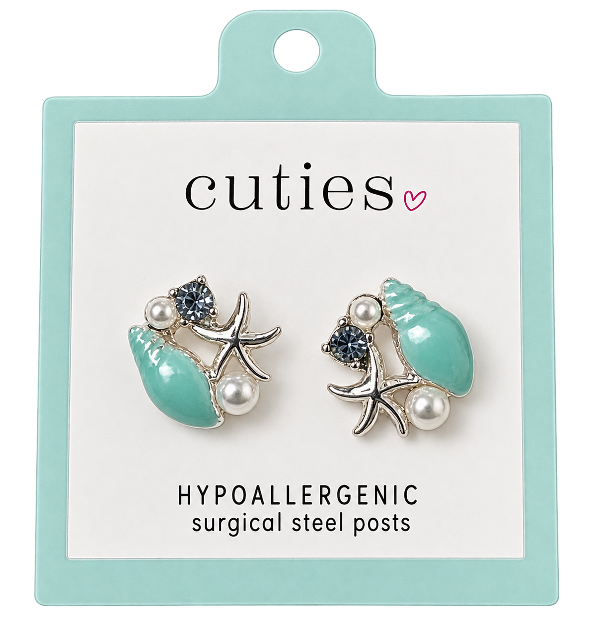 Cuties Earrings - Sea Life Cluster w/Pearls