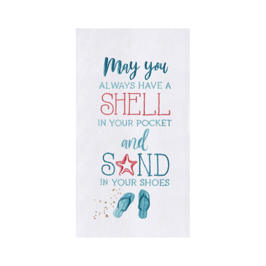 Coastal Shell In Your Pocket Kitchen Towel
