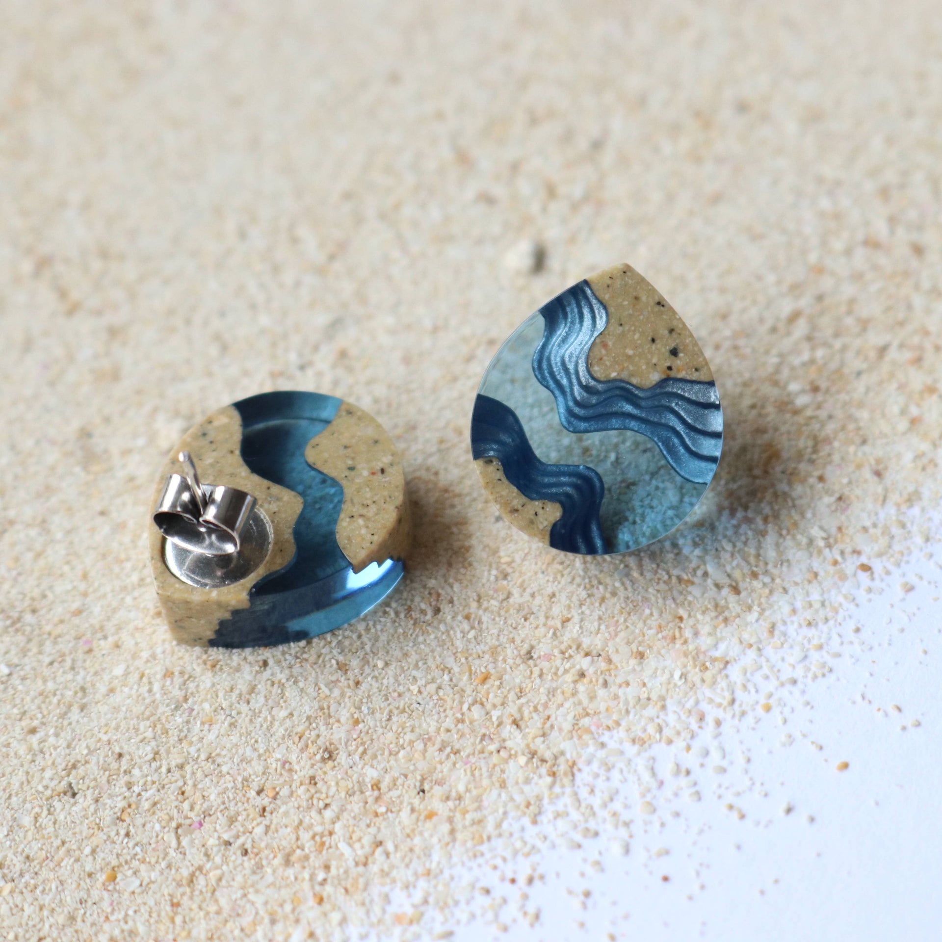 Ridge Stud Earrings