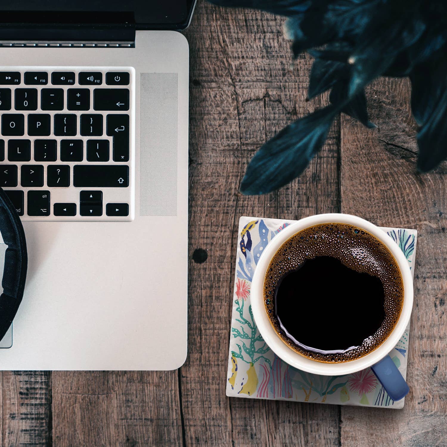 "Coral Collection" Single Absorbent Tumbled Tile Coaster