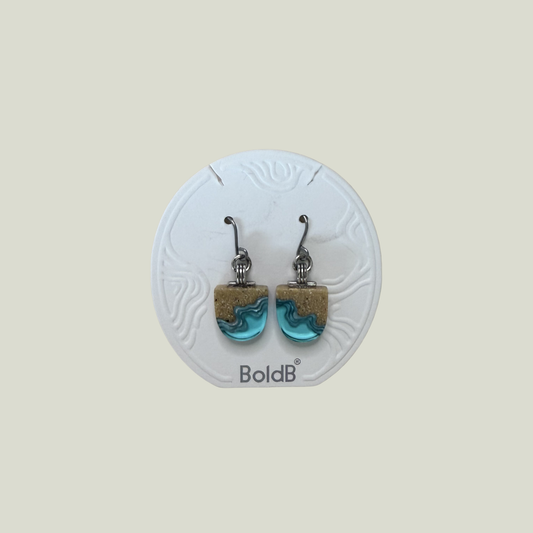 BoldB Seashore Dangle Earrings-Aqua
