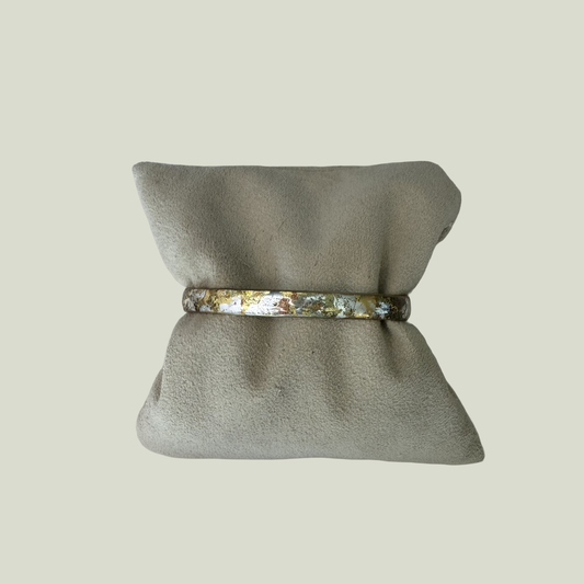 Evocateur Silver Confetti Stackable Cuff
