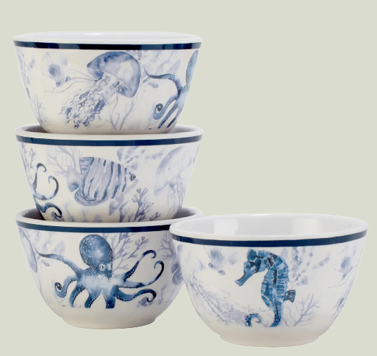Sea Life Set of 4 Dipping Bowls
