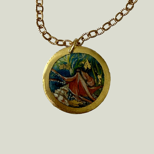 Evocateur Octopus Mini Disc Necklace