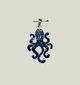 Mosaico Octopus Pendant Small