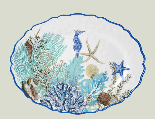 Blue Lagoon Oval Platter
