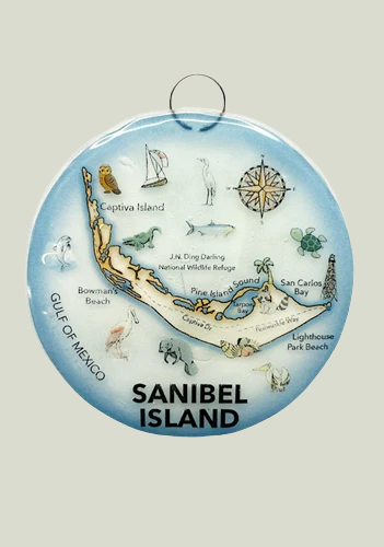 Sanibel Map Ornament