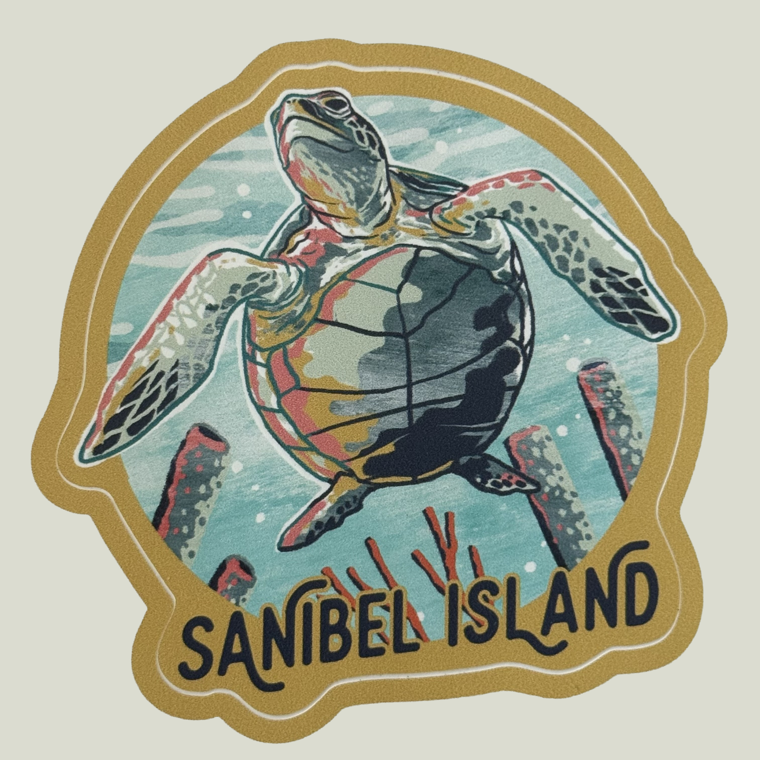 Sea Turtle Pastel Sticker – Bailey-Matthews National Shell Museum ...