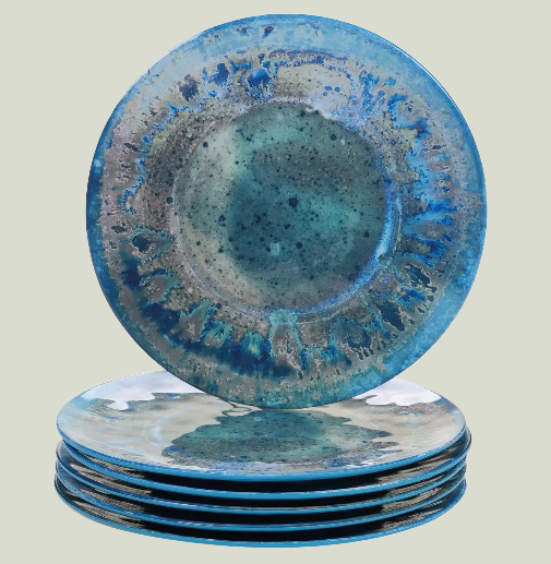 Radiance Teal Melamine Dinner Plate