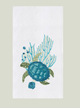 Coastal Turtle With Bubbles Kitchen Towel
