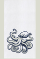 Coastal Vintage Blue Octopus Kitchen Towel