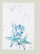 Coastal Starfish Watercolor Kitchen Towel