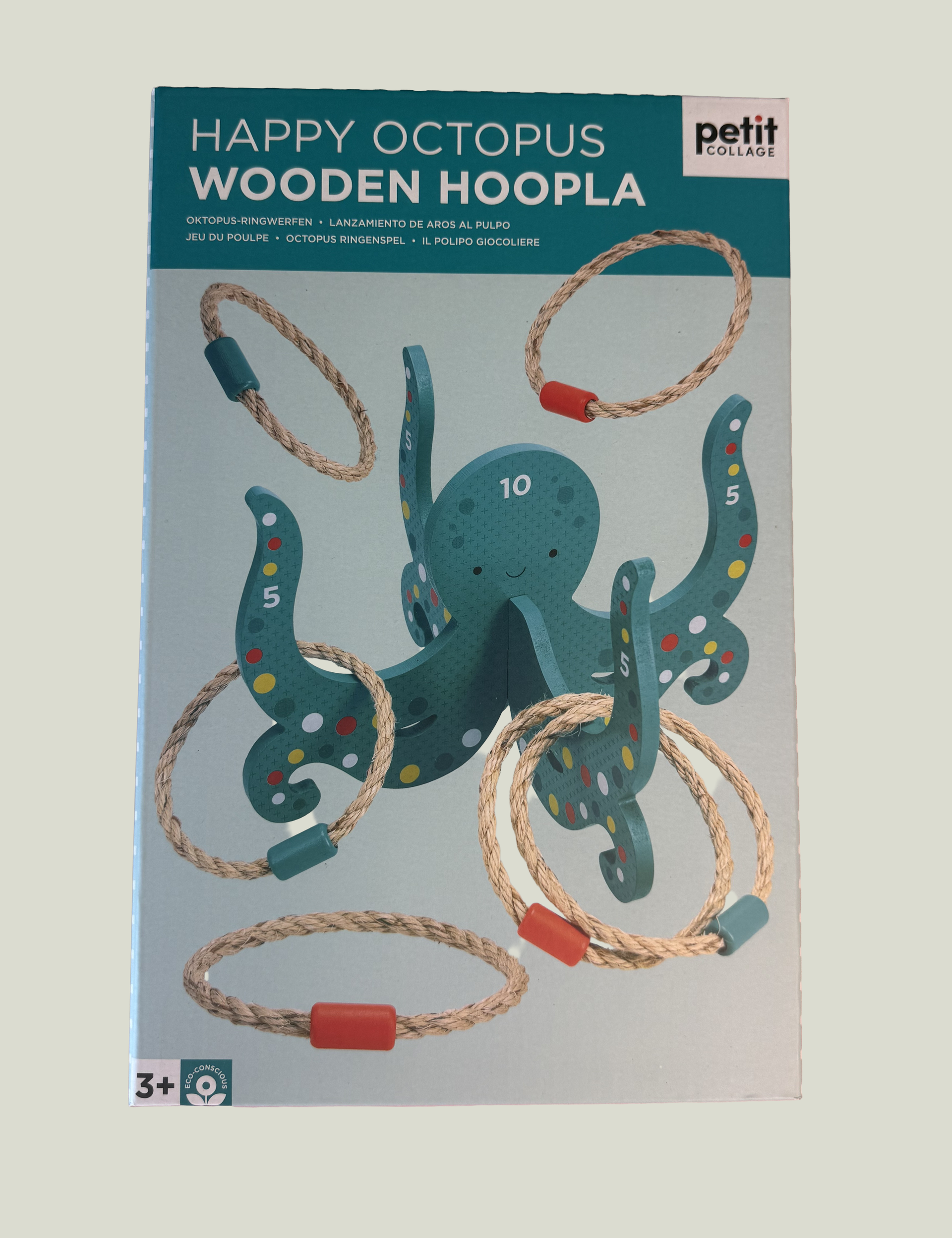Happy Octopus Wooden Hoopla